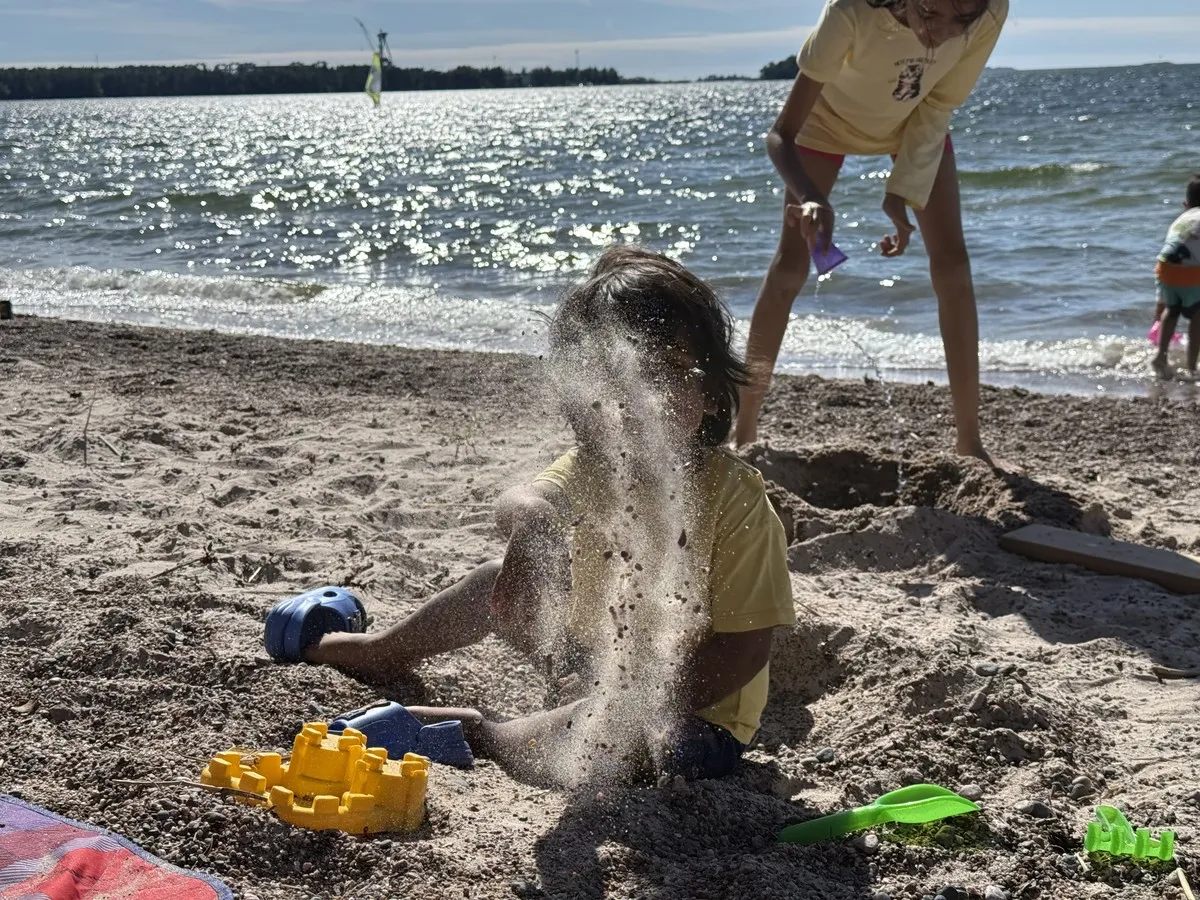 Playing in the sand