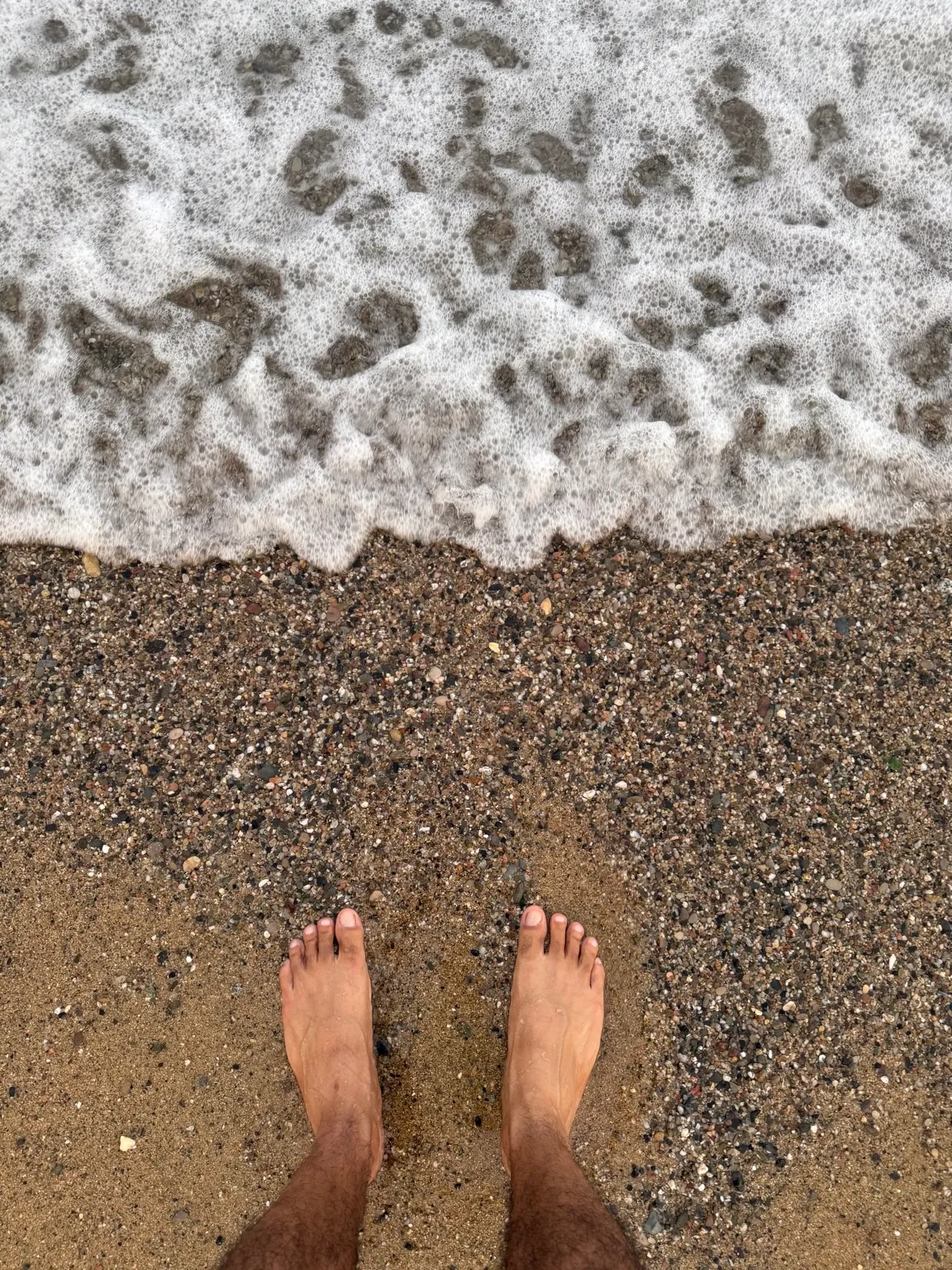 My feet on the beach