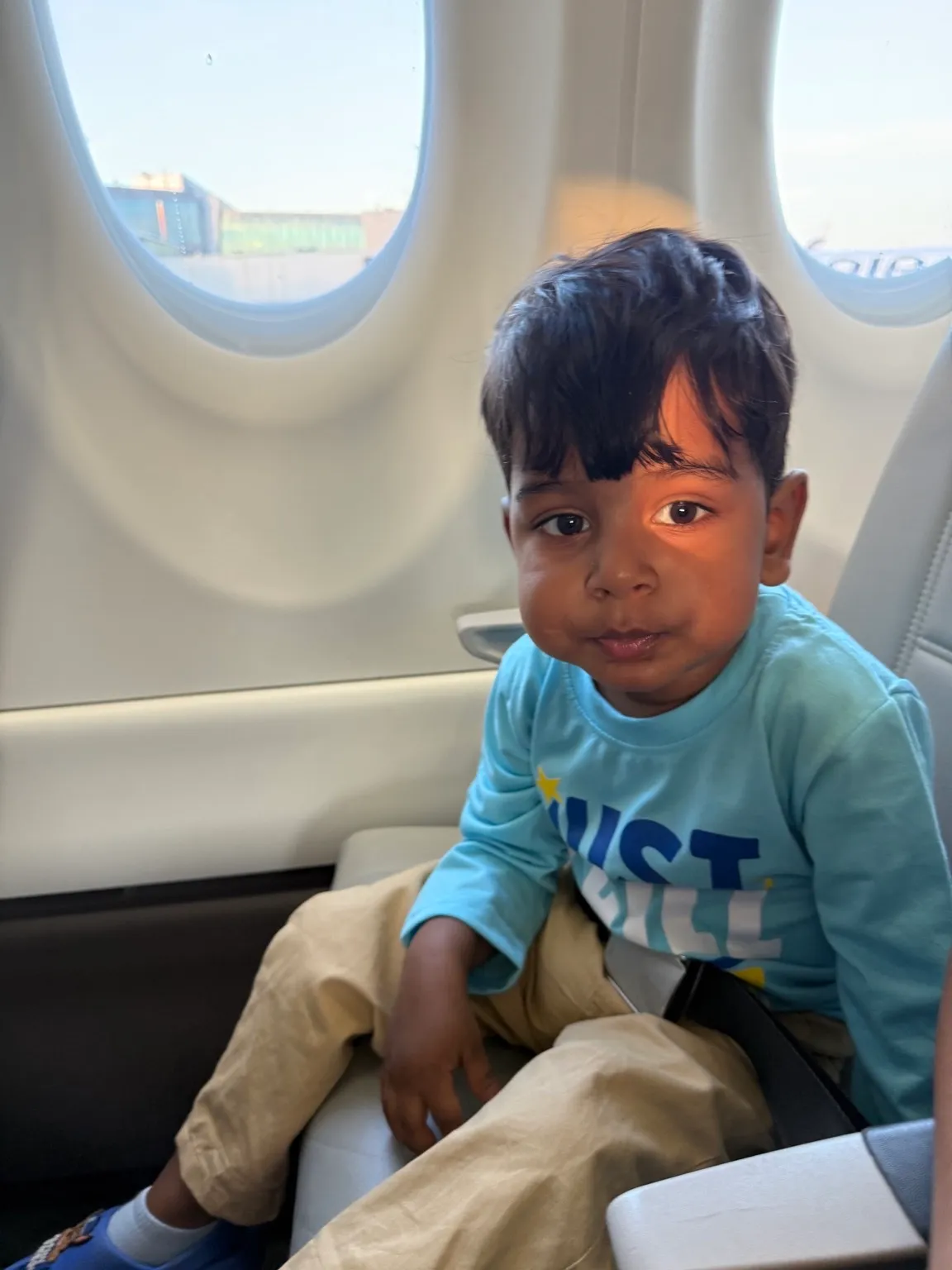 Savya in his seat