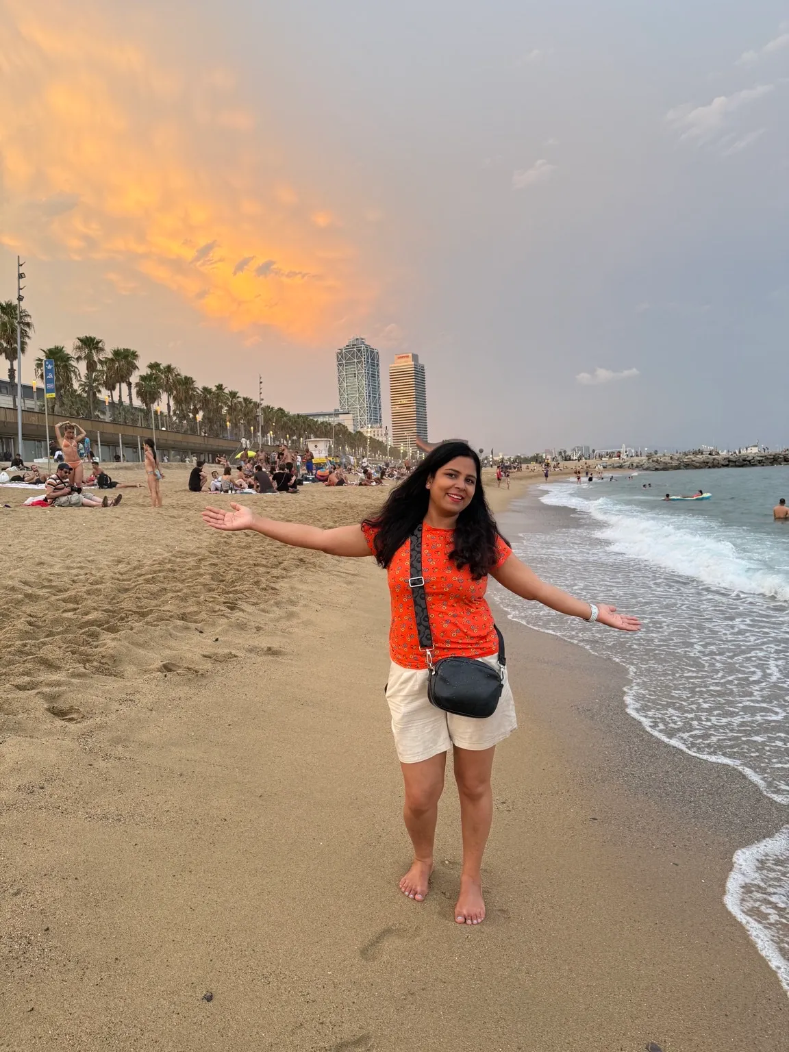 Prerna at the beach