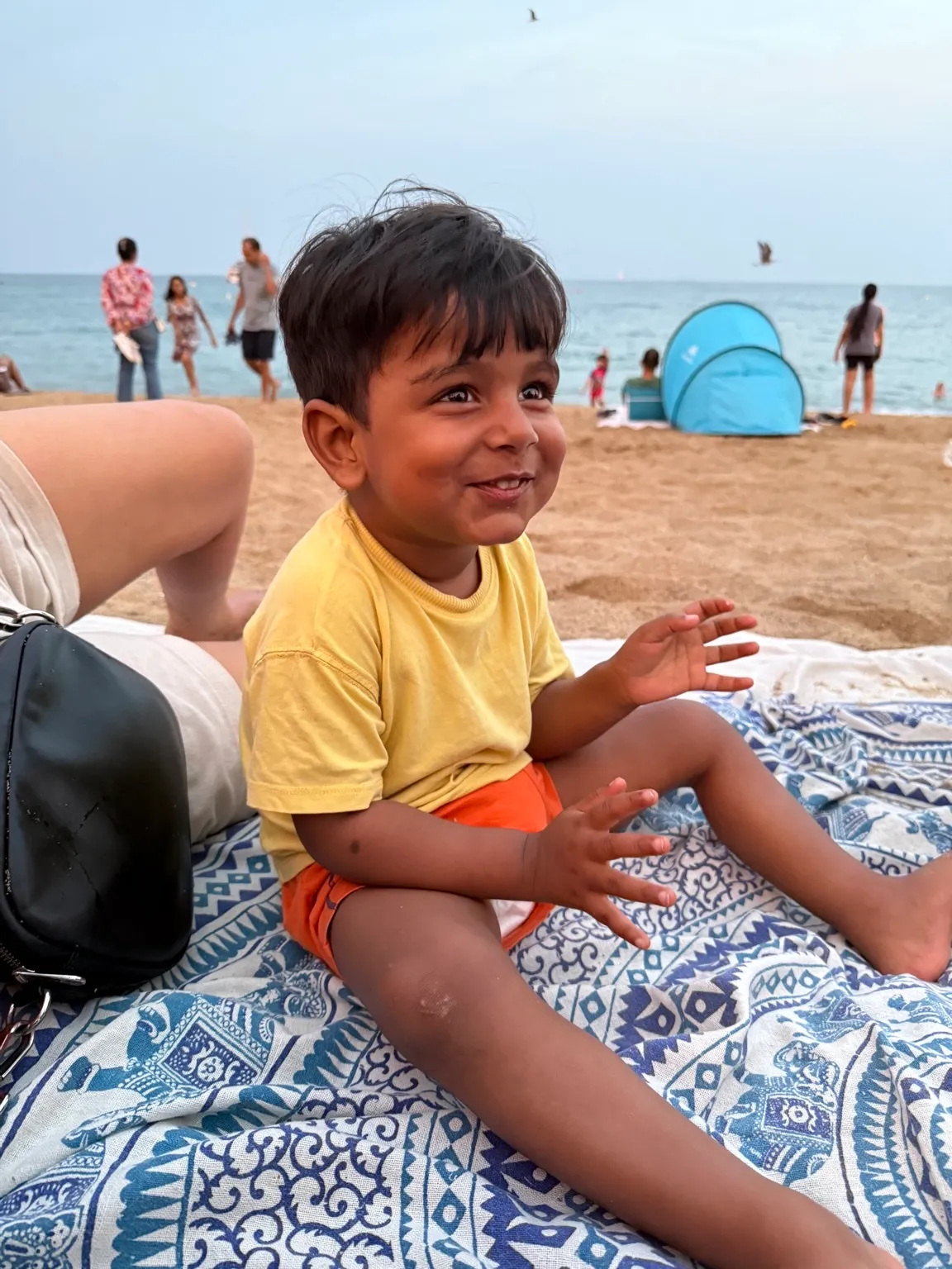 Savya at the beach