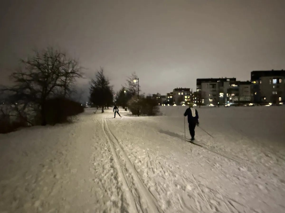 Why walk, when you can ski