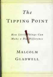 Cover of The Tipping Point: How Little Things Can Make a Big Difference
